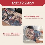  KOZYFLY Modern Abstract Rug Runner for Hallway