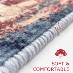  KOZYFLY Modern Abstract Rug Runner for Hallway