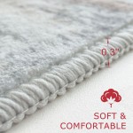 KOZYFLY Hallway Runner Rug with Non Slip Rubber Backing Modern Abstract Washable Rug