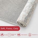 KOZYFLY Hallway Runner Rug with Non Slip Rubber Backing Modern Abstract Washable Rug