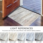 KOZYFLY Hallway Runner Rug with Non Slip Rubber Backing Modern Abstract Washable Rug