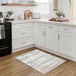 KOZYFLY Hallway Runner Rug with Non Slip Rubber Backing Modern Abstract Washable Rug