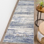 KOZYFLY Modern Abstract Washable Hallway Runner Rug 