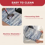 KOZYFLY Modern Abstract Washable Hallway Runner Rug 