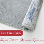 KOZYFLY Modern Abstract Washable Hallway Runner Rug 