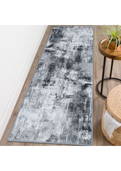 KOZYFLY Runner Rug Washable Grey Runners for Hallways Kitchen Runner Rug Non Slip Carpet Rug Runner