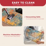 KOZYFLY Non-Slip Area Rug Abstract Machine Washable Indoor Runner Rug KOZYFLY Non-Slip Area Rug Abstract Machine Washable Indoor Runner Rug