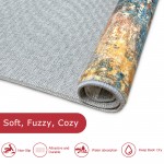 KOZYFLY Non-Slip Area Rug Abstract Machine Washable Indoor Runner Rug KOZYFLY Non-Slip Area Rug Abstract Machine Washable Indoor Runner Rug