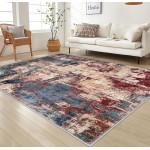  KOZYFLY Modern Abstract Rug Runner for Hallway