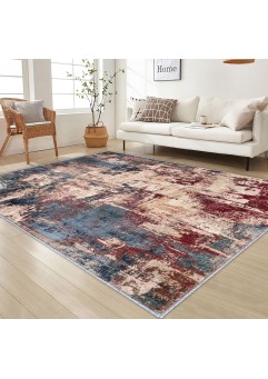  KOZYFLY Modern Abstract Rug Runner for Hallway