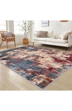  KOZYFLY Modern Abstract Rug Runner for Hallway