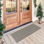 KOZYFLY Outdoor Front Door Mat  Washable Non Slip Area Rug  