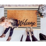  KOZYFLY Outdoor Front Door Mat  Washable Non Slip Area Rug  