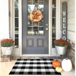 KOZYFLY Buffalo Plaid Area Rugs Black and White Checkered Rug KOZYFLY Buffalo Plaid Area Rugs Black and White Checkered Rug