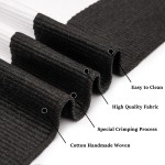  KOZYFLY Black and White Striped Rug Doormat