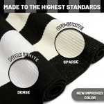  KOZYFLY Black and White Striped Rug Doormat