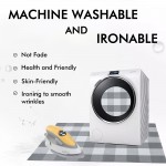  KOZYFLY Buffalo Plaid Area Rugs Gray and White Checkered Rug