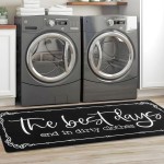 KOZYFLY Farmhouse Laundry Room Rug Runner  Kitchen Rugs 