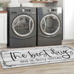 KOZYFLY Farmhouse Laundry Room Rug Runner  Kitchen Rugs 