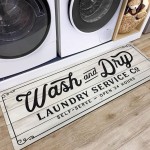 KOZYFLY  Laundry Room Rug Non-Slip Waterproof Laundry Rug 