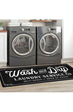 KOZYFLY  Laundry Room Rug Non-Slip Waterproof Laundry Rug 