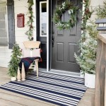  KOZYFLY Striped Outdoor Rug  Front Door Mat