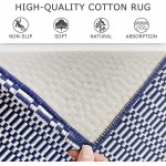  KOZYFLY Navy and White Entryway Runner Indoor Non Slip Hallway Kitchen Runner Rugs