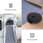  KOZYFLY Navy and White Entryway Runner Indoor Non Slip Hallway Kitchen Runner Rugs