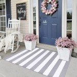KOZYFLY Outdoor Rug Area Rug Washable Striped Front Door Mat Cotton Outdoor Doormats KOZYFLY Outdoor Rug Area Rug Washable Striped Front Door Mat Cotton Outdoor Doormats